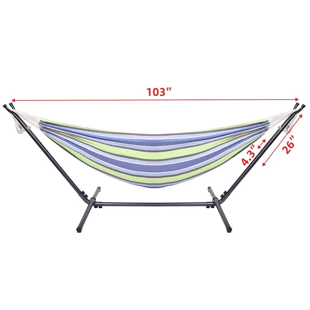 Double Hammock with Steel Stand and Carrying Case O977429