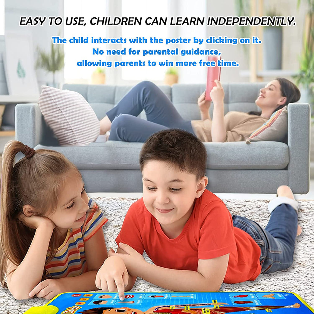 Electronic Interactive Body Talking Poster Learn Names & Facts & Games & Songs of Body Learning Toys for 3,4,5,6,7,8,9 Year Old Boys & Girls Anatomy for Kids X542631