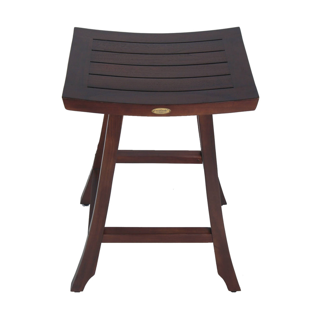 Solid Teak Kitchen Bar Stool in Woodland Brown Finish N380412