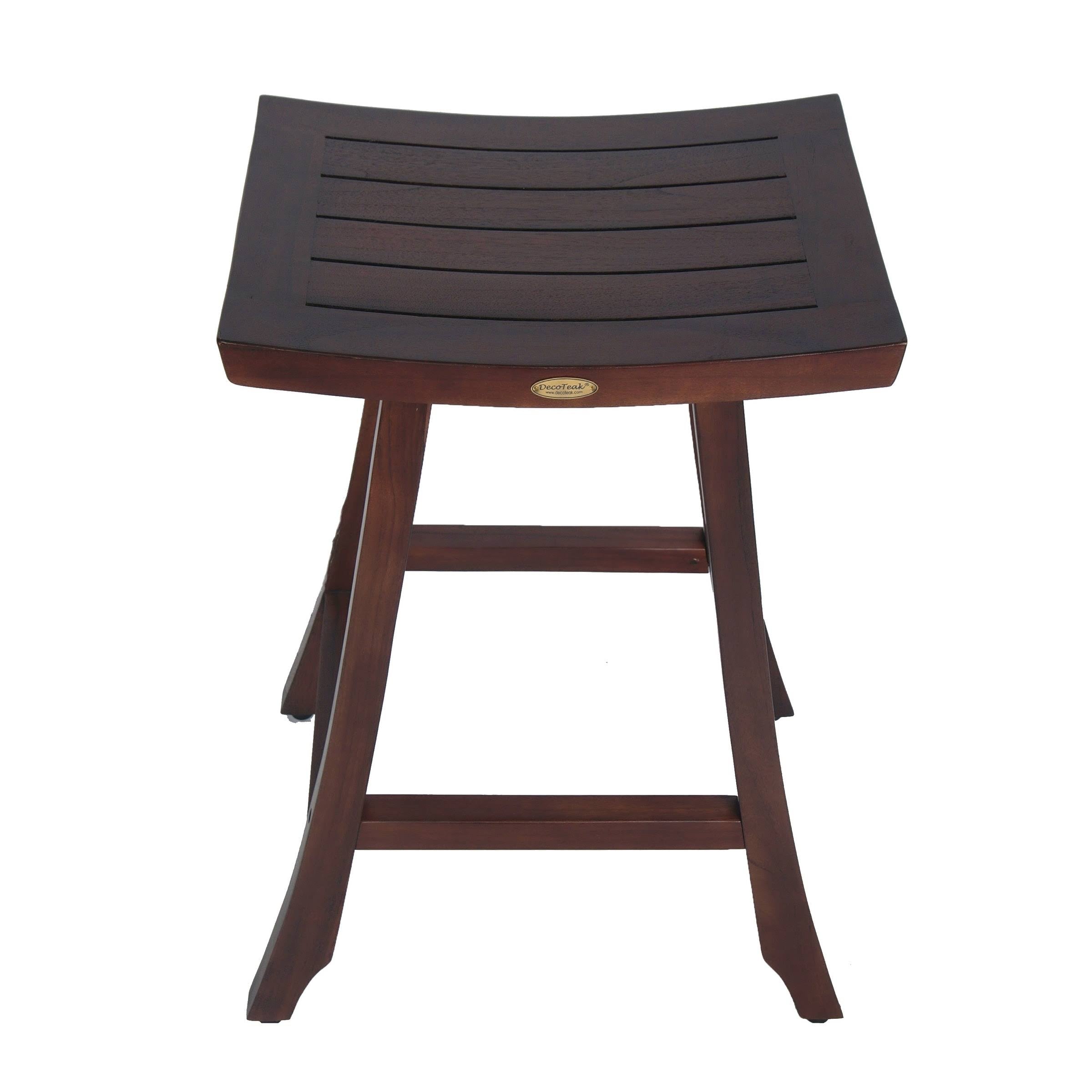 Solid Teak Kitchen Bar Stool in Woodland Brown Finish N380412