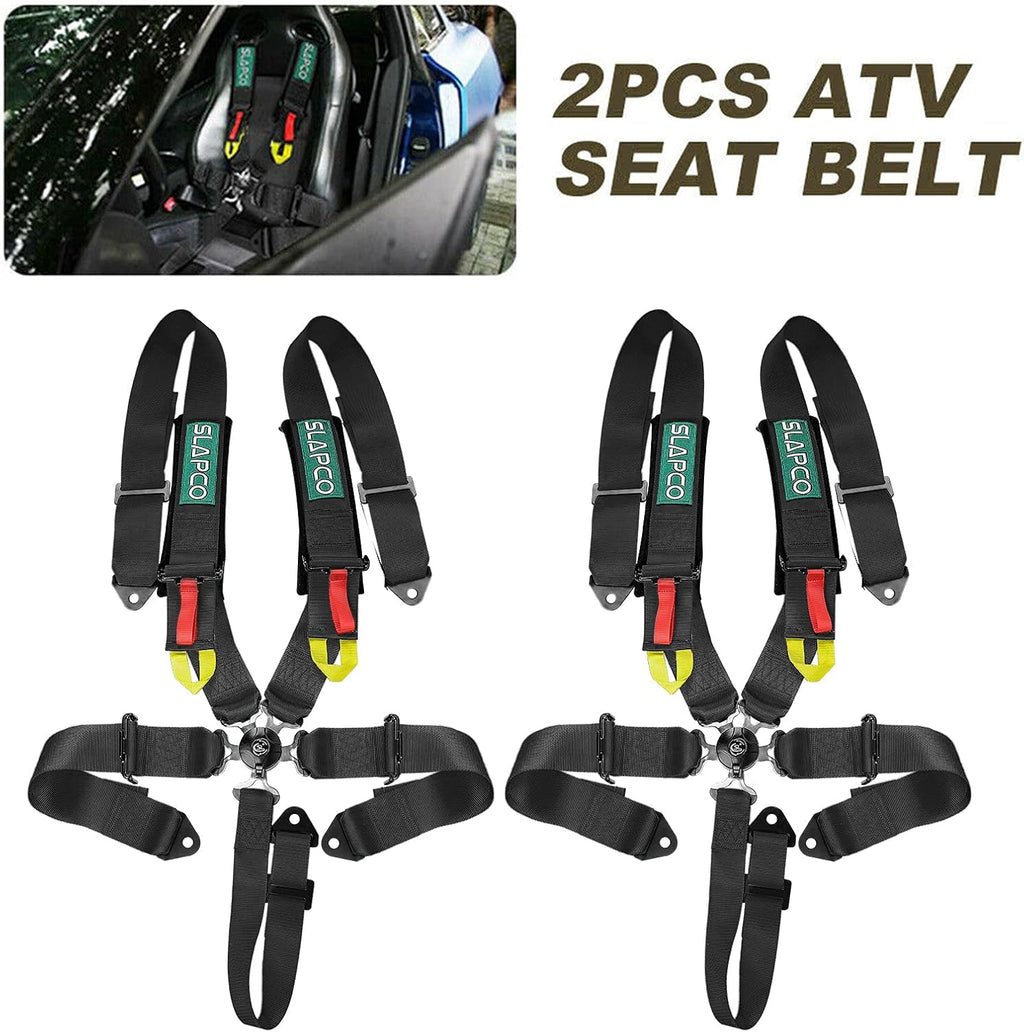 Red 2PCS 5-Point Racing Safety Harness Set with Shoulder Pads Universal Polyester Safety Harness Set M4188