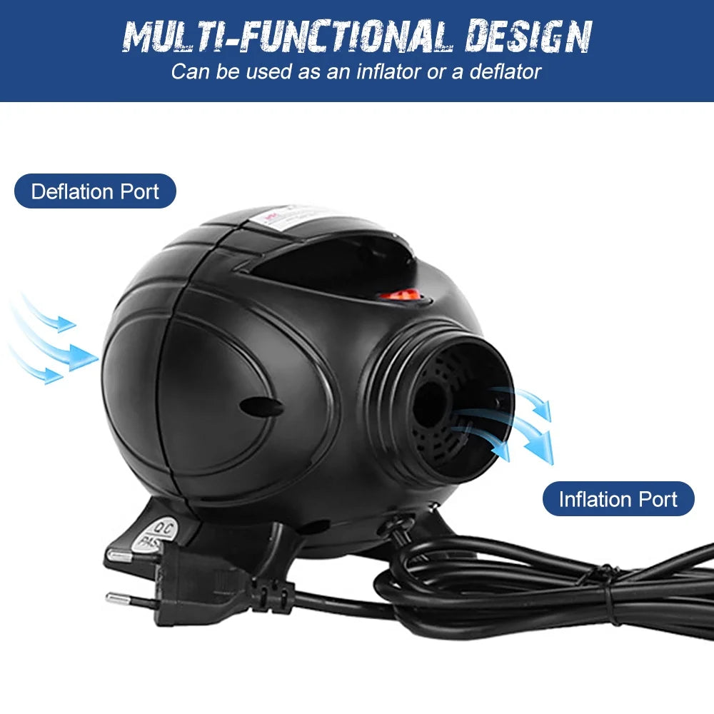 Portable 800W Electric Air Pump Inflator Deflator with 3 Nozzles J7730