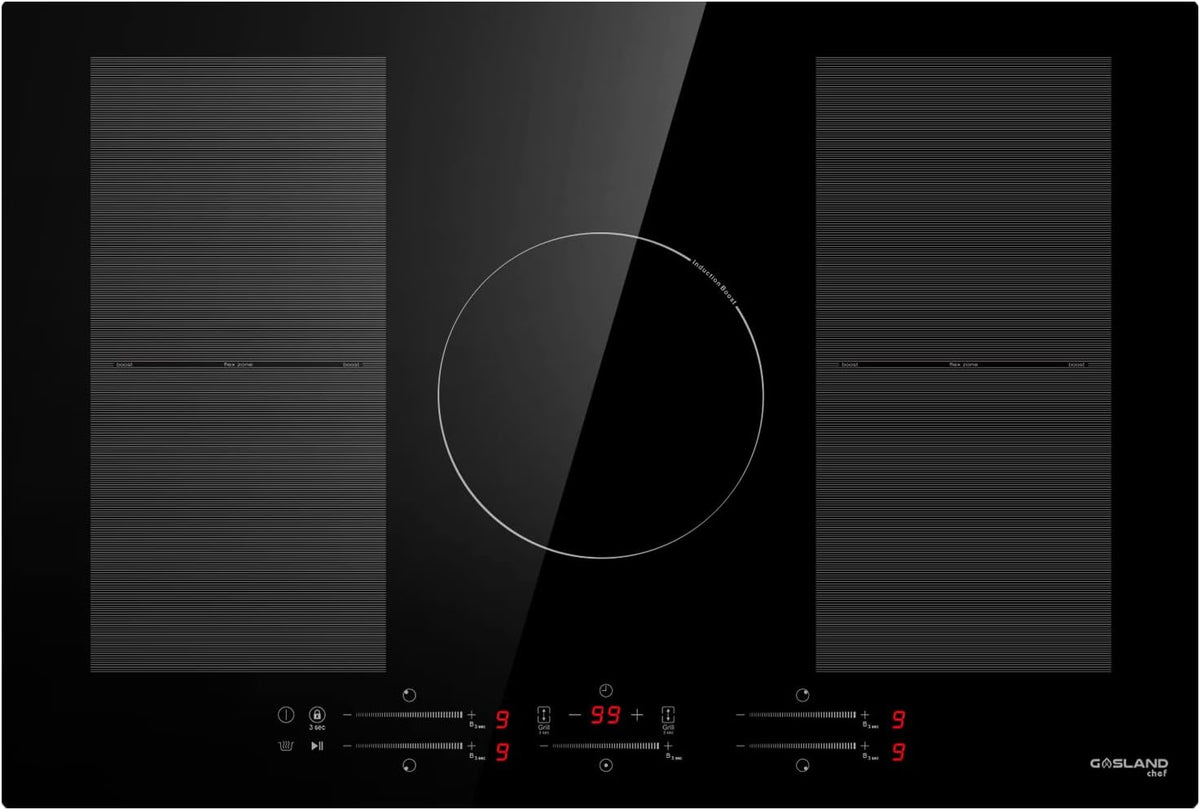 Induction Cooktop 30 Inch, 240V Drop-in 4 Cooking Zone, 9 Power Levels, Sensor Touch Control, Child Lock, Timer T77408