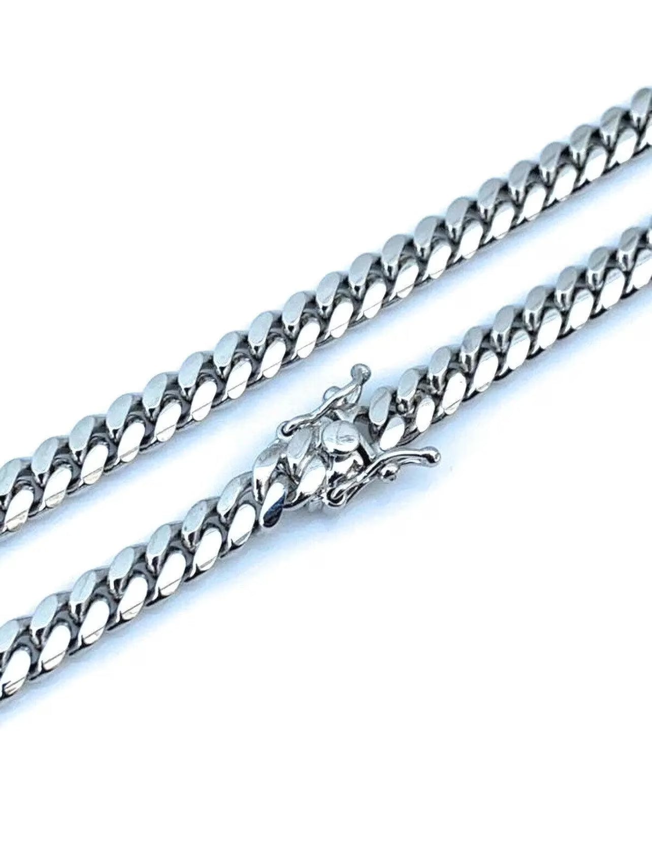 925 Solid Sterling Silver Miami Cuban Link Chain X307