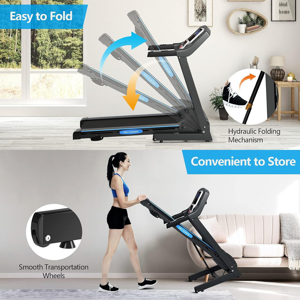 Folding Treadmill with 12 Preset Program and LCD Monitor Z625941