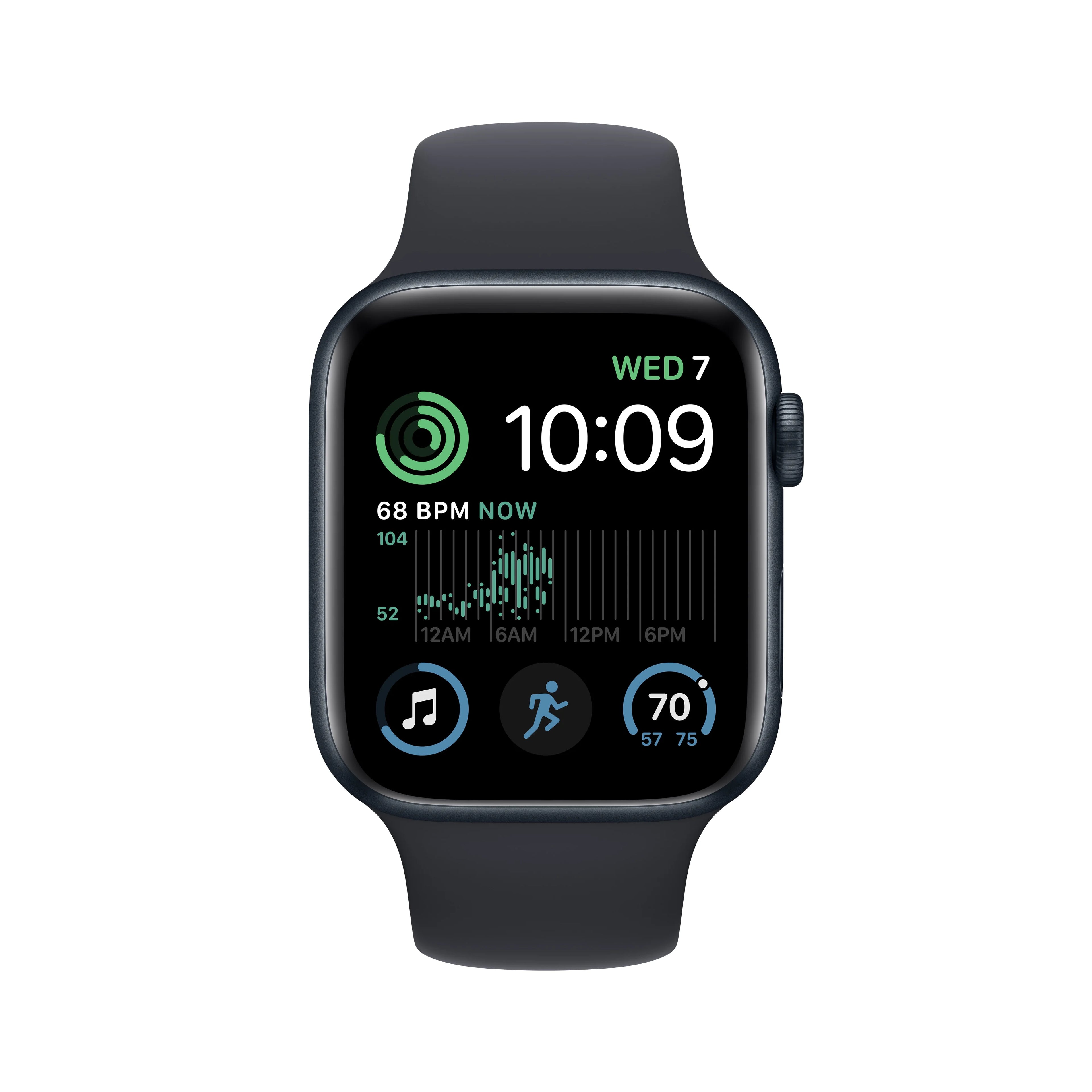 Apple Watch SE 2nd Generation GPS 44mm Midnight Aluminum Case Sport Band D85295
