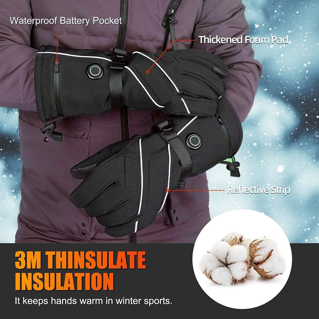 Rechargeable Battery Waterproof Heated Gloves A8127