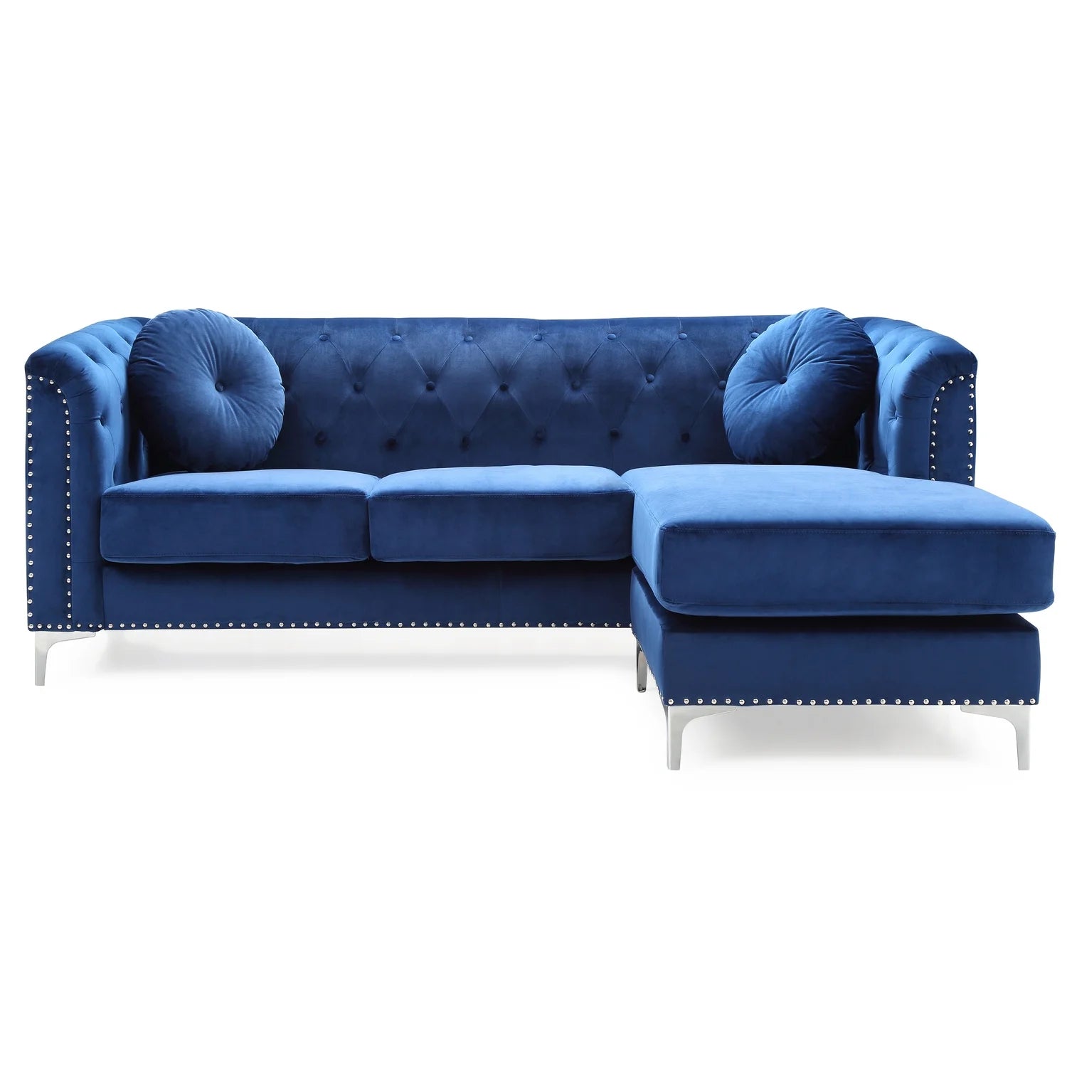Navy Blue Sofa Chaise H459
