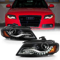 2009-2010 Audi A4 B8 LED DRL Projector Headlights Headlamps Assembly Pair Y324572