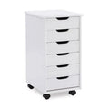 Six Drawer Roll Cart White K5252