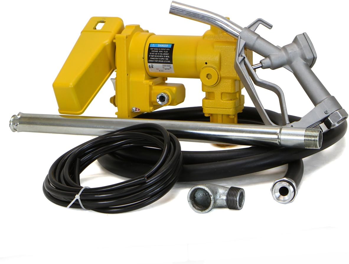 12V Gasoline 20GPM Transfer Fuel Pump Self-Priming Kerosene Extractor Pump with Nozzle and Hose Kit K97234