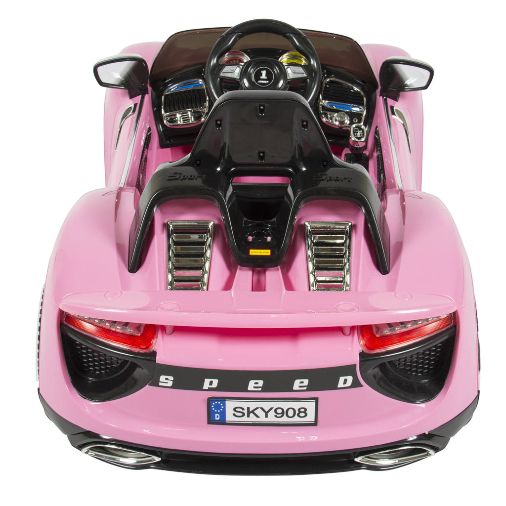 Pink 12V Battery Powered Electric Ride on Car with LED Lights H1584