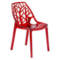 Transparent Red Dining Chair, Set of 2 U4942