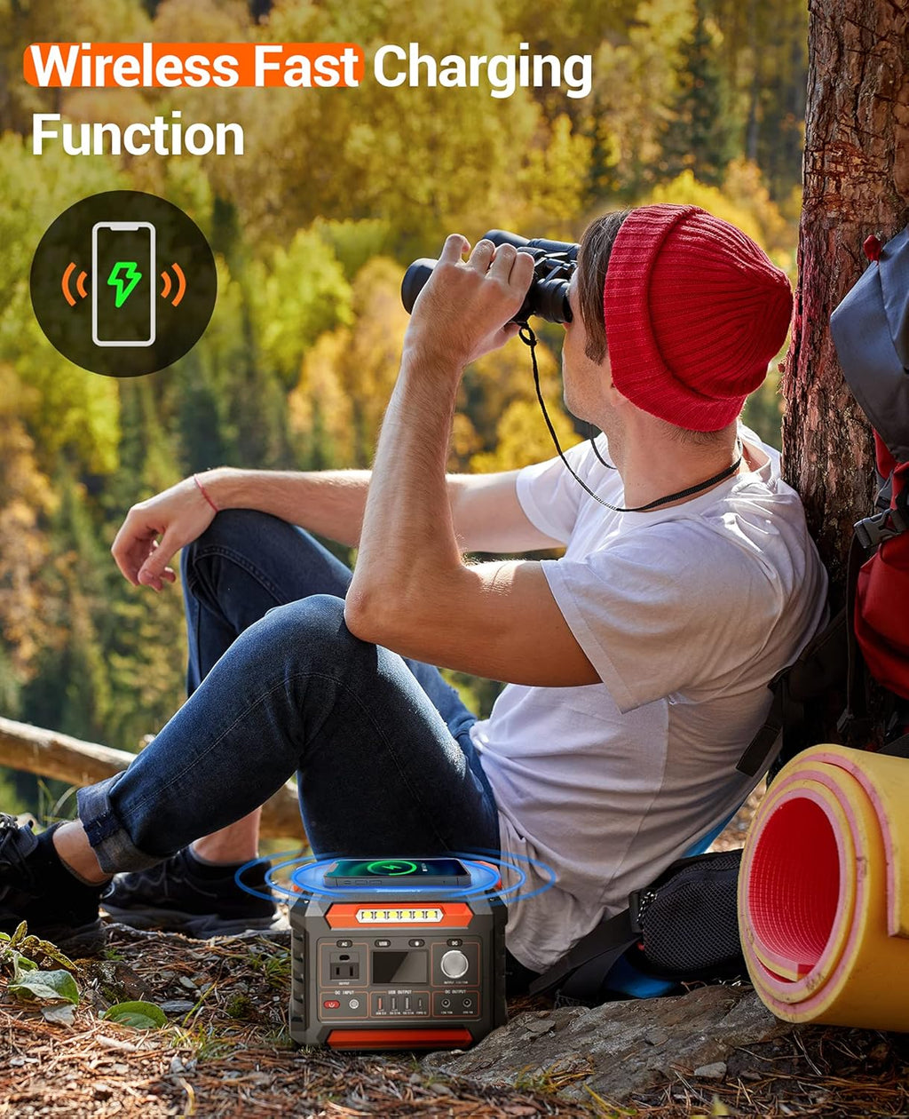 Portable Power Station 300W, 299Wh/80818mAh, Regulated DC Output, Pure Sine Wave, LED Light D910352