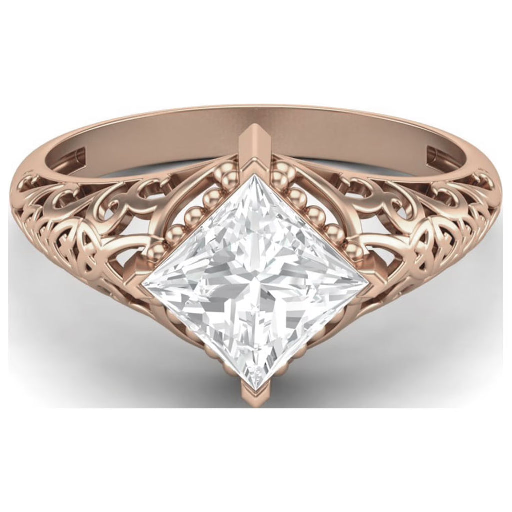 1.30 Carat Square Moissanite Solitaire Ring Z41886