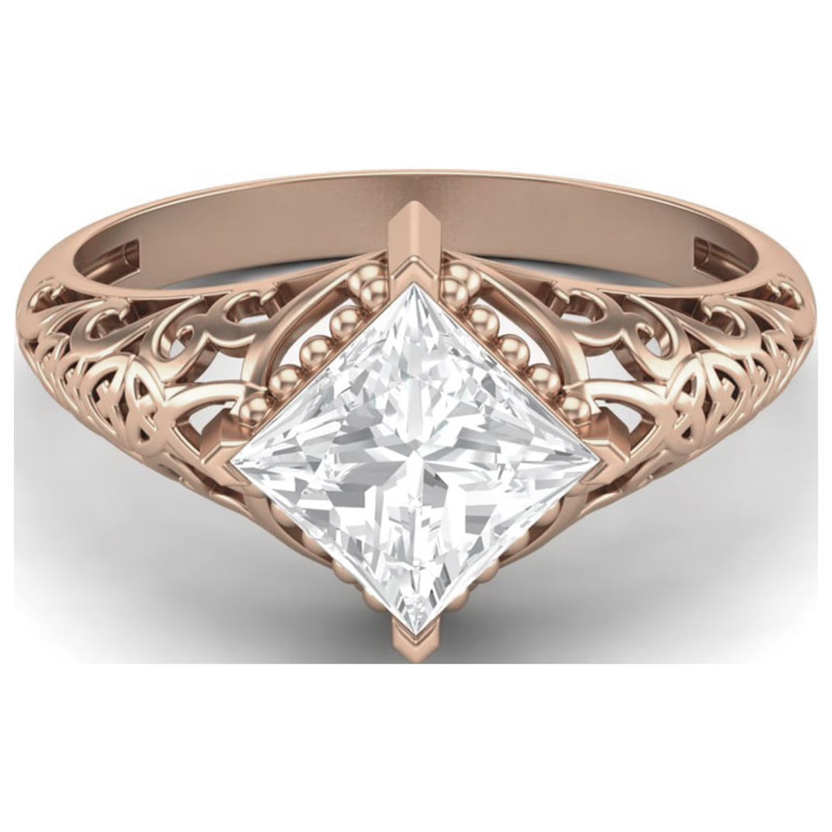 1.30 Carat Square Moissanite Solitaire Ring Z41886