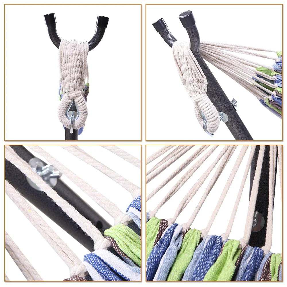 Double Hammock with Steel Stand and Carrying Case O977429