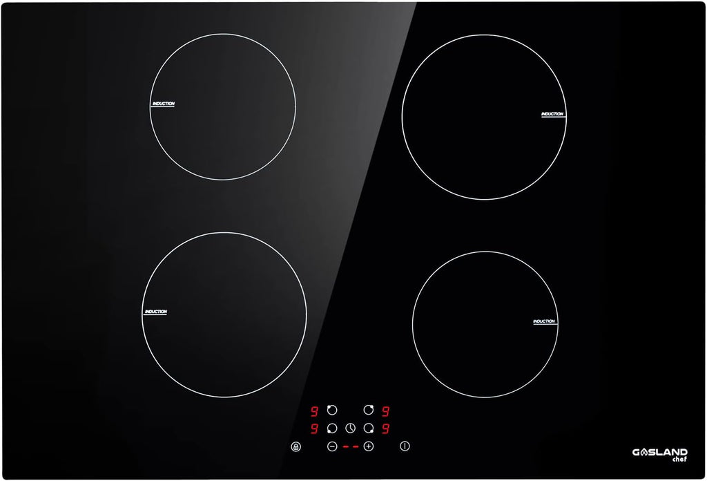 Induction Cooktop 30 Inch, 240V Drop-in 4 Cooking Zone, 9 Power Levels, Sensor Touch Control, Child Lock, Timer T77408