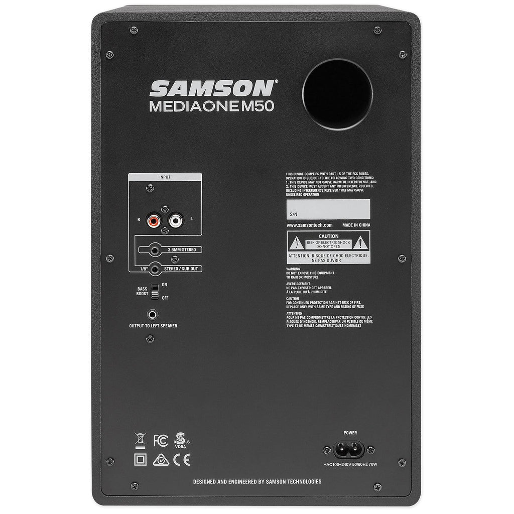 Pair Samson M50 5x22 Computer Speakers Monitors K5881