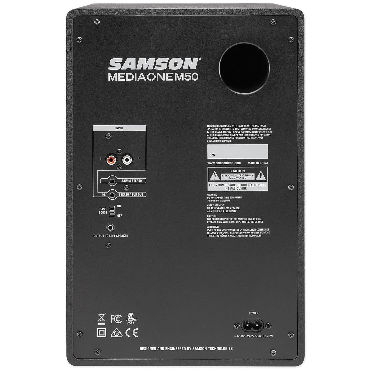 Pair Samson M50 5x22 Computer Speakers Monitors K5881
