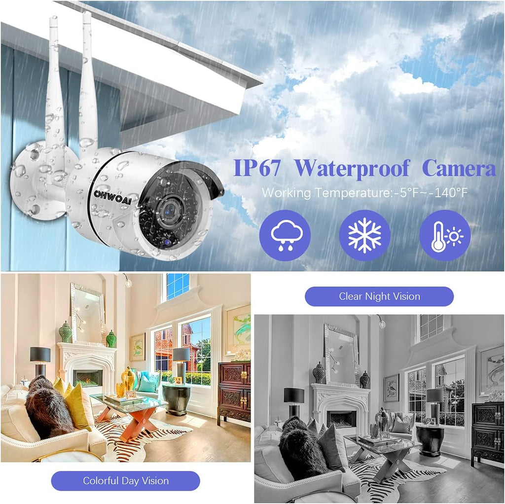 8 Channel 1080P NVR Wireless Security Camera System with 4TB Hard Drive B782