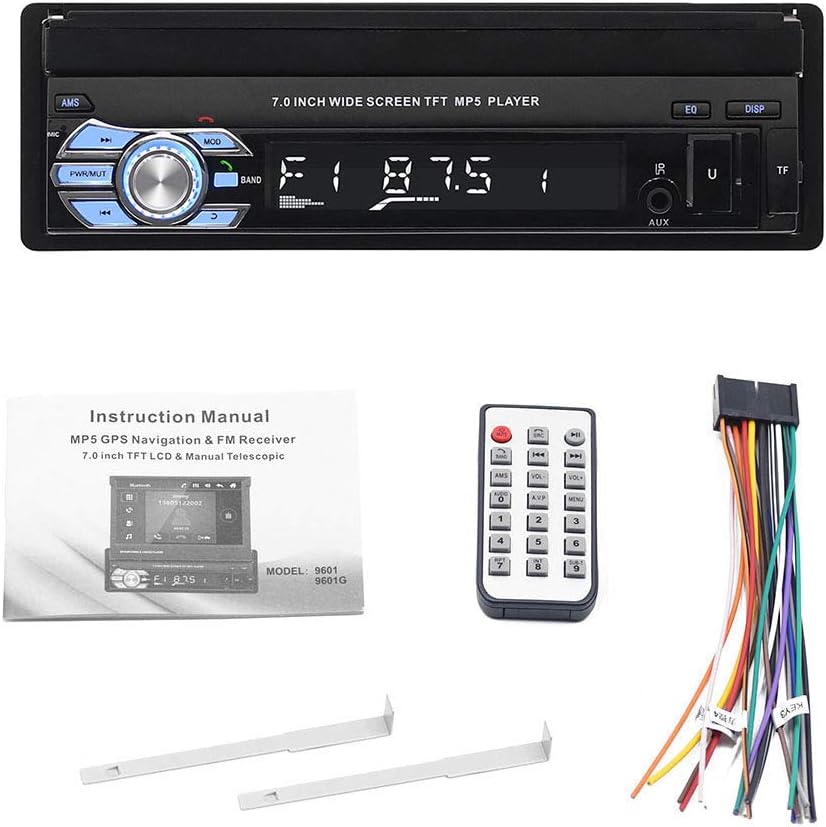 Single Din Touchscreen Car Stereo with Bluetooth FM Radio USB AUX Input C4310