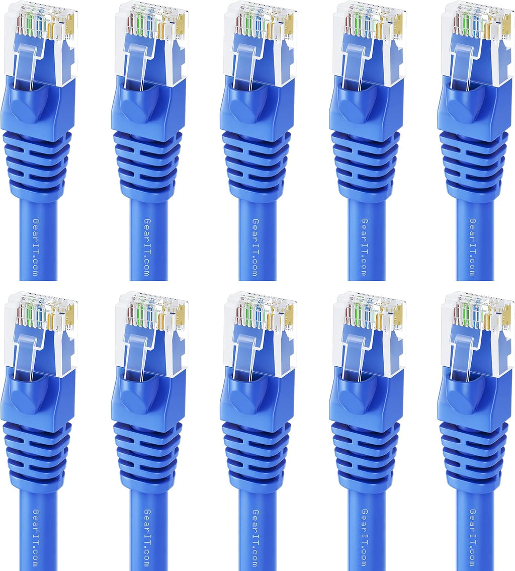Blue Snagless RJ45 Ethernet Patch Cable 100-Pack 1 Foot V77686