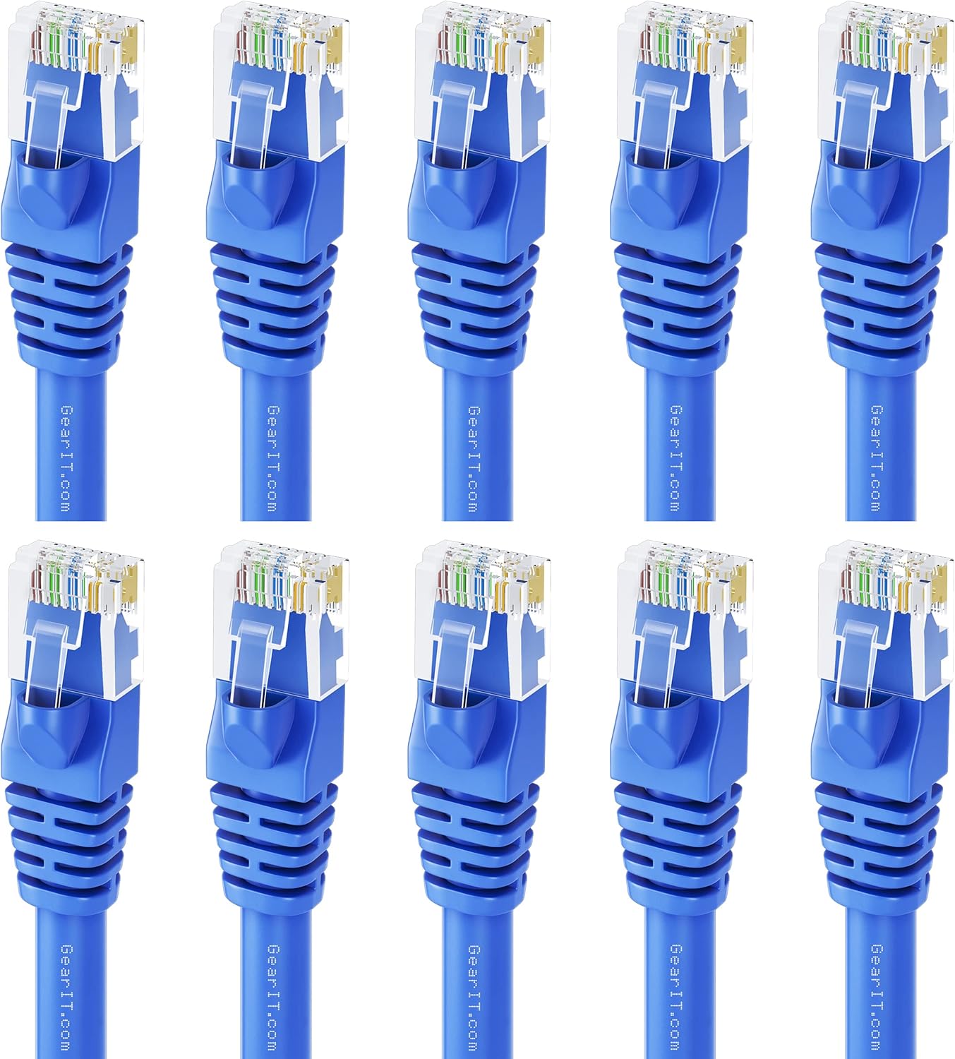 Blue Snagless RJ45 Ethernet Patch Cable 100-Pack 1 Foot V77686