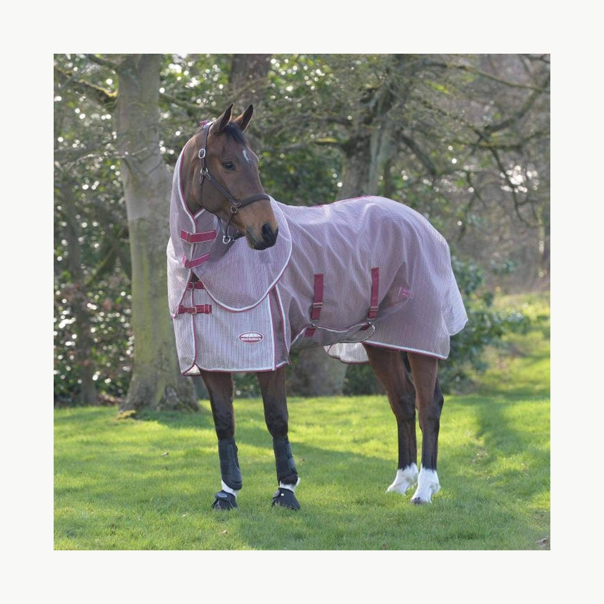 White/Blue Ripshield Detach-A-Neck Fly Sheet I810
