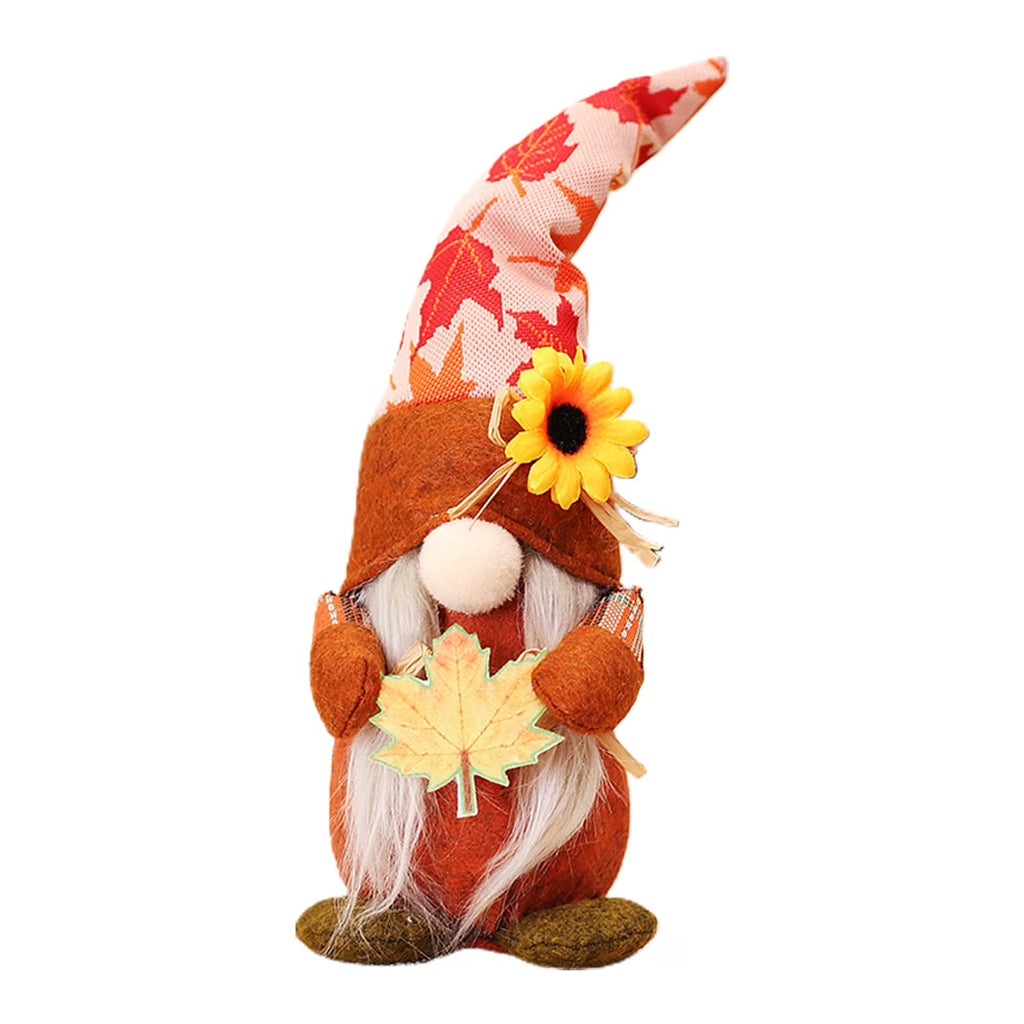 Pumpkin Maple Leaf Fall Gnome Doll U31787
