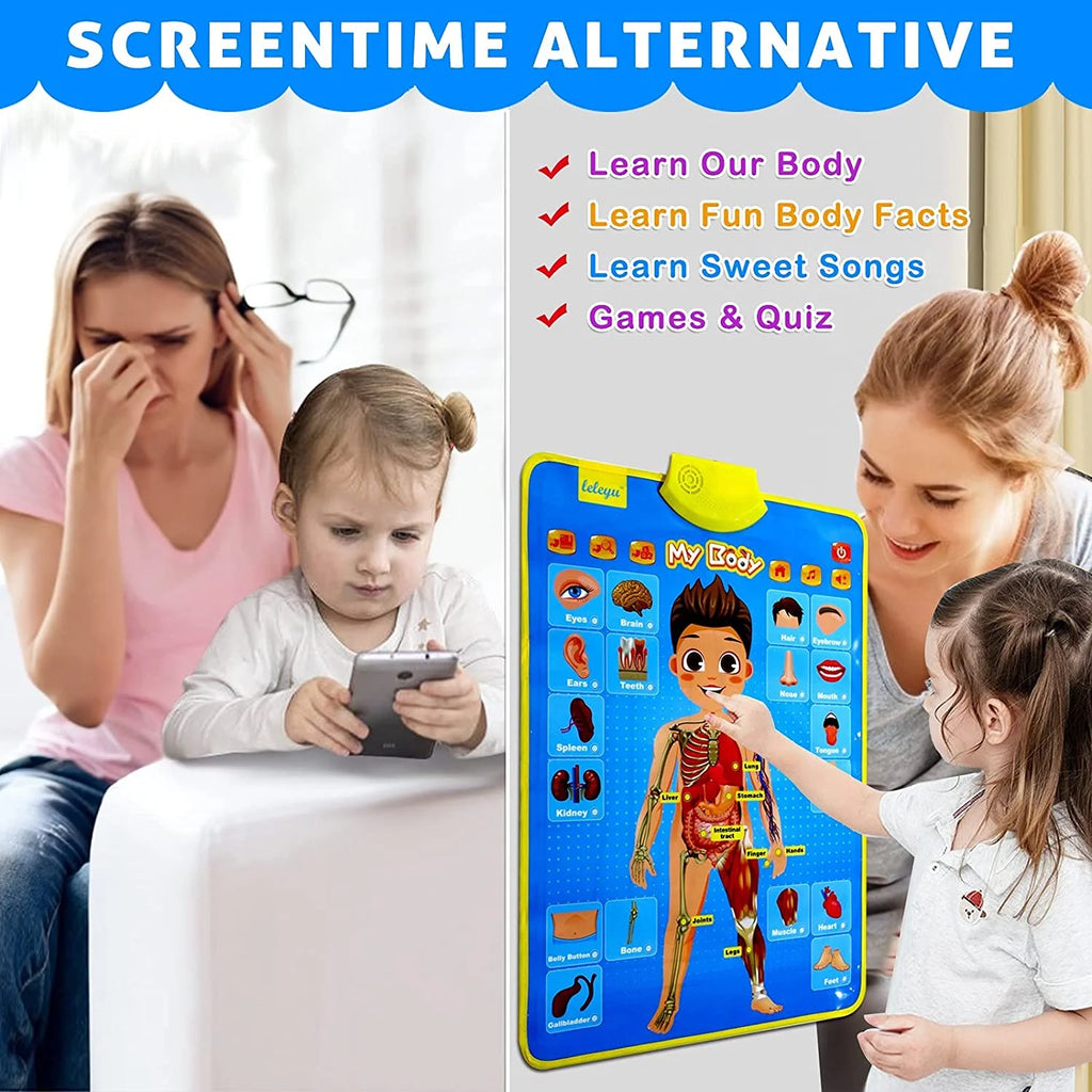 Electronic Interactive Body Talking Poster Learn Names & Facts & Games & Songs of Body Learning Toys for 3,4,5,6,7,8,9 Year Old Boys & Girls Anatomy for Kids X542631