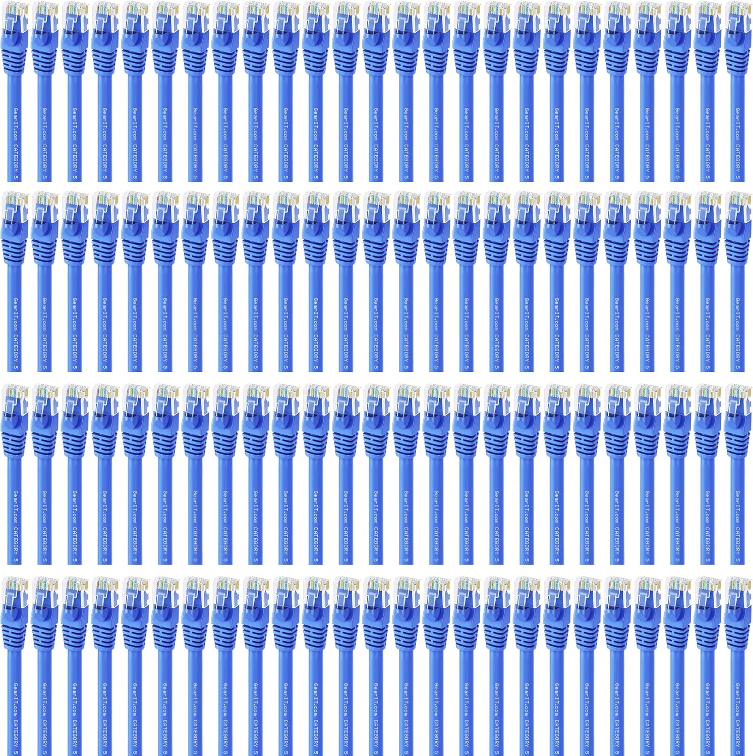 Blue Snagless RJ45 Ethernet Patch Cable 100-Pack 1 Foot V77686
