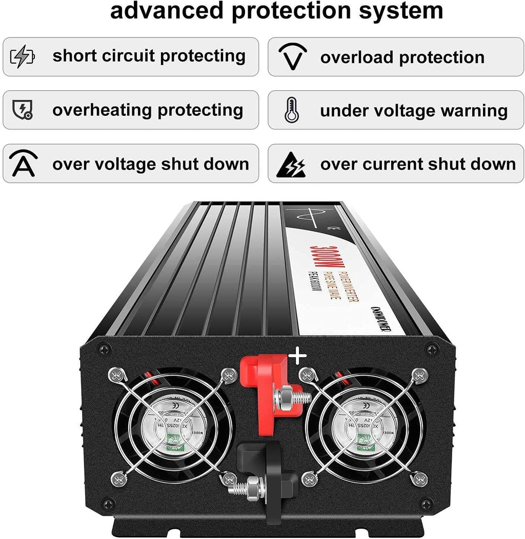 3000W DC 48V to 110V 120V AC 60Hz Pure Sine Wave Solar Inverter N953