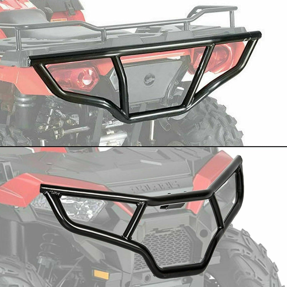 Front & Rear Brush Guard Bumper Set for Polaris Sportsman 450 570 & ETX H24999