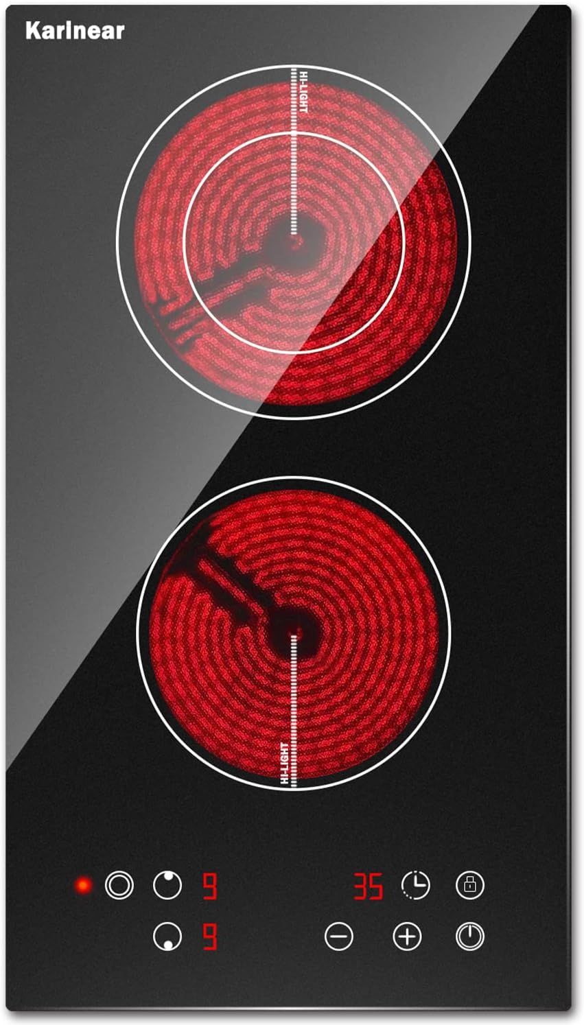 4 Burner Electric Radiant Cooktop with Residual Heat Indicator A87800