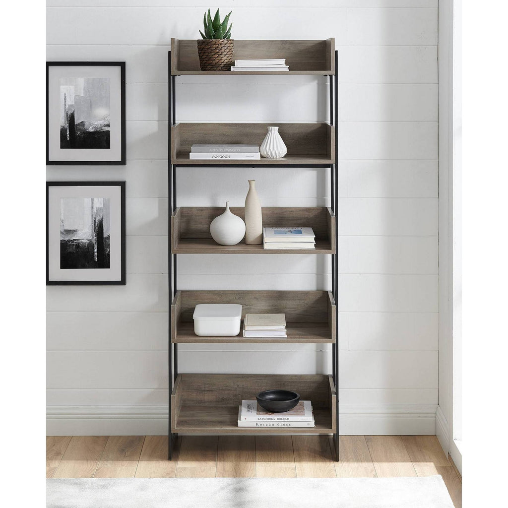 Gray Wash Box Shelf Bookcase U67712