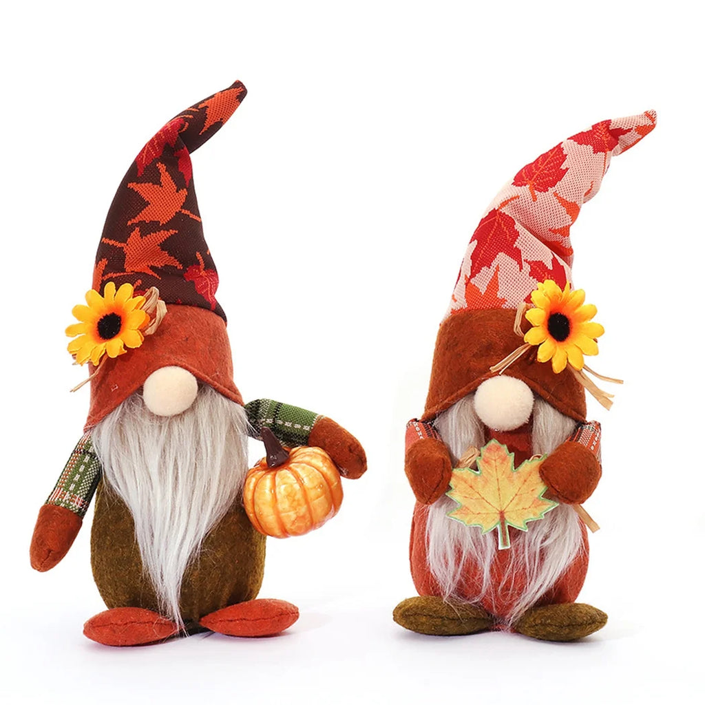 Pumpkin Maple Leaf Fall Gnome Doll U31787