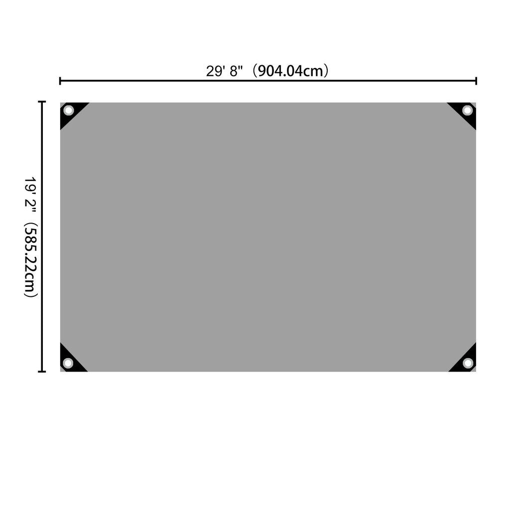 20x30ft Heavy Duty Reinforced Poly Tarp Waterproof Tarpaulin with Eyelets U96754