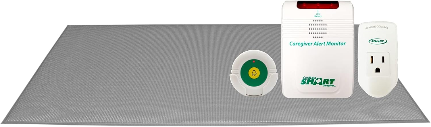Light Outlet with Cordless Grey Floor Mat and Cordless Alarm B34639