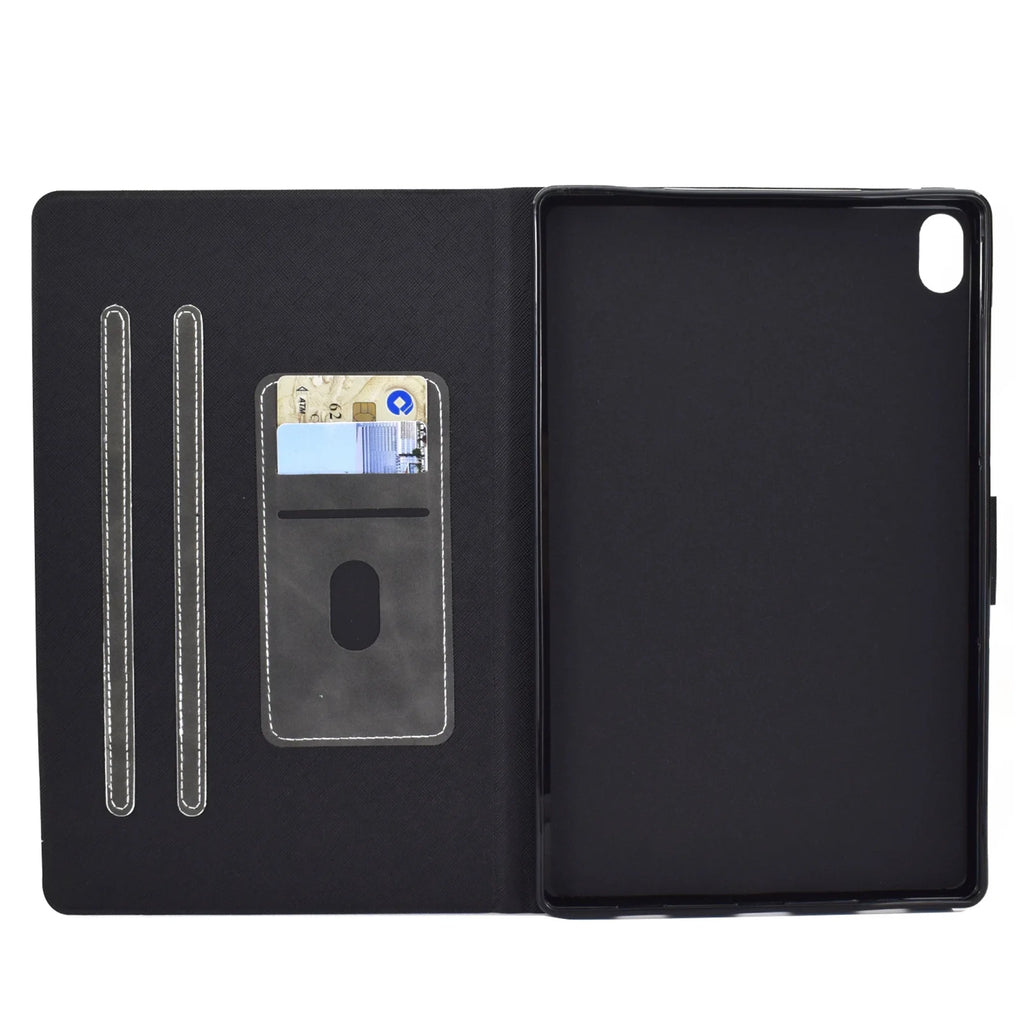 Black Leather Folio Stand Cover for iPad 10.9 Inch Y80138