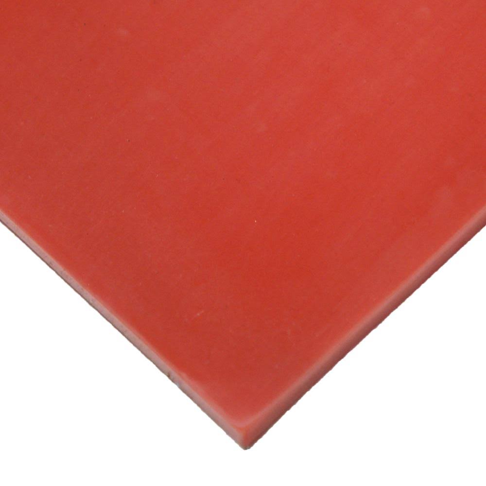 Silicone Sheet 60A Red Orange 1/4 in x 3 ft W x 6 ft U515