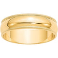 14 Karat Yellow Gold 6mm Wedding Band Q943