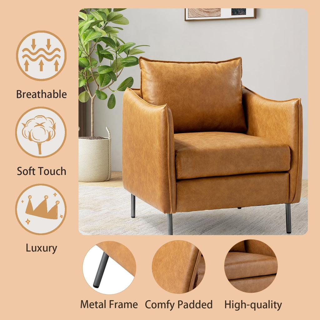Camel Vintage Armchair Set Of 2 X676402