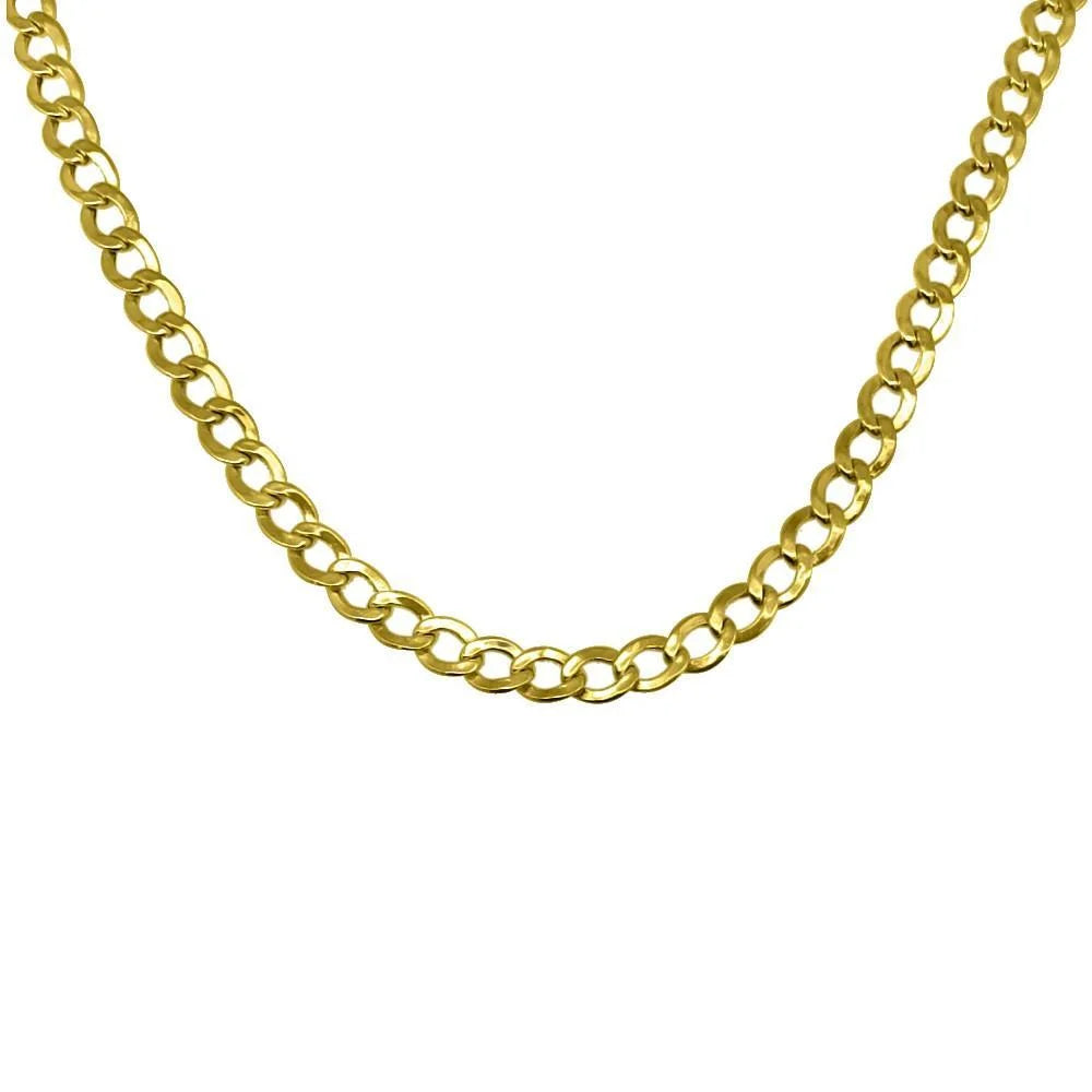 4.5mm Solid Gold Cuban Link Chain Necklace 24'' C28294