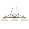 Weathered Bronze 3 Light Billiard V299170
