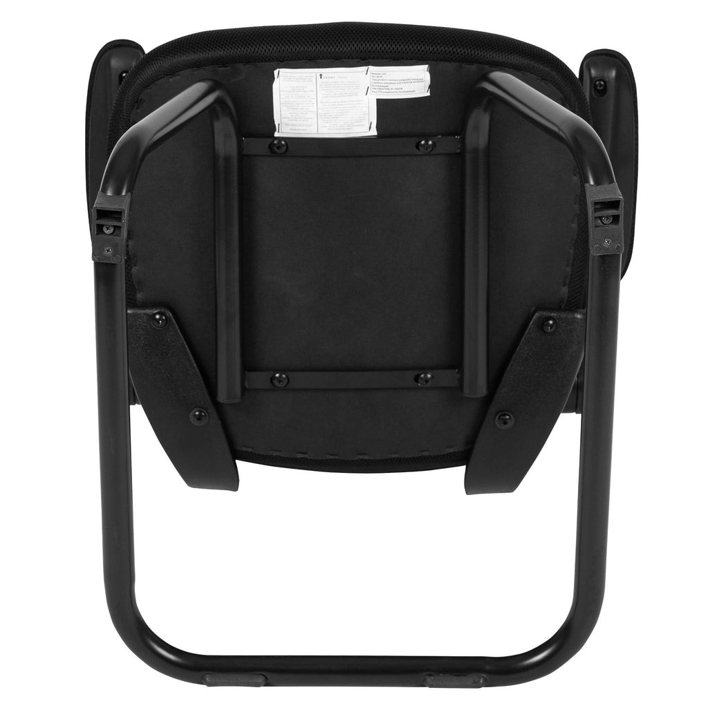 Black Mesh Sled Base Office Chair with Flip-Up Arms A1167