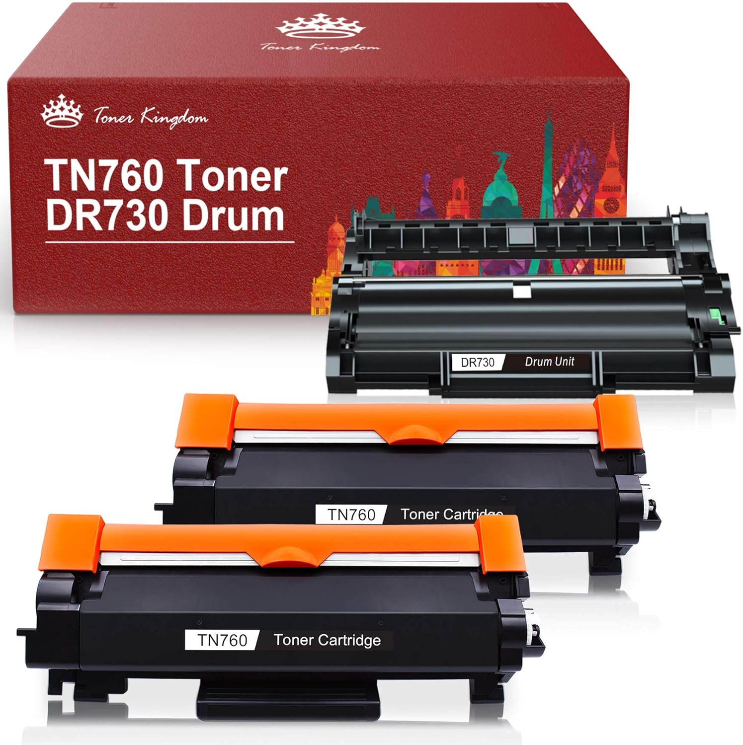 Compatible Toner Cartridges and Drum for Brother Printers (2 Black Toners, 1 Drum Unit) L680566