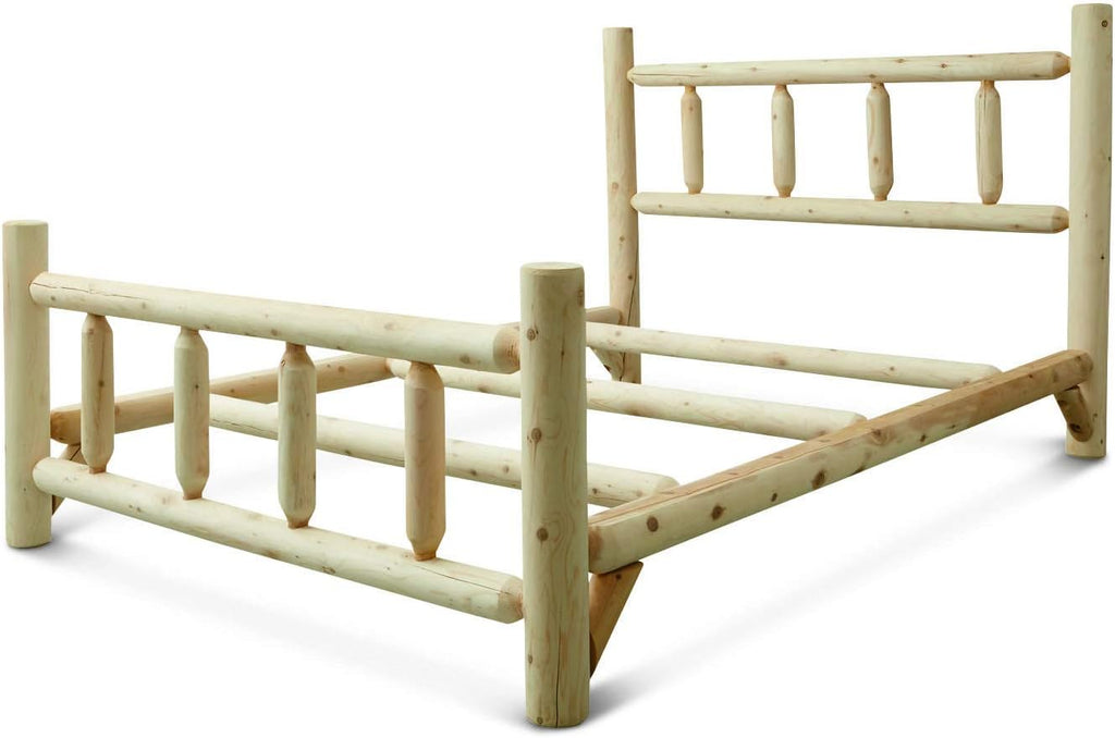 Cedar Log Queen Bed with Headboard and Footboard J634356