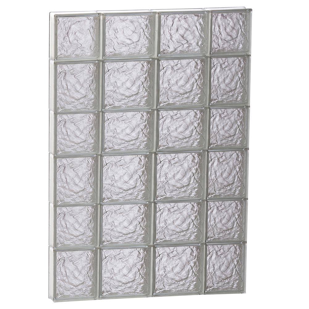Ice Glass Pattern Frameless Replacement Glass Block Window A947460