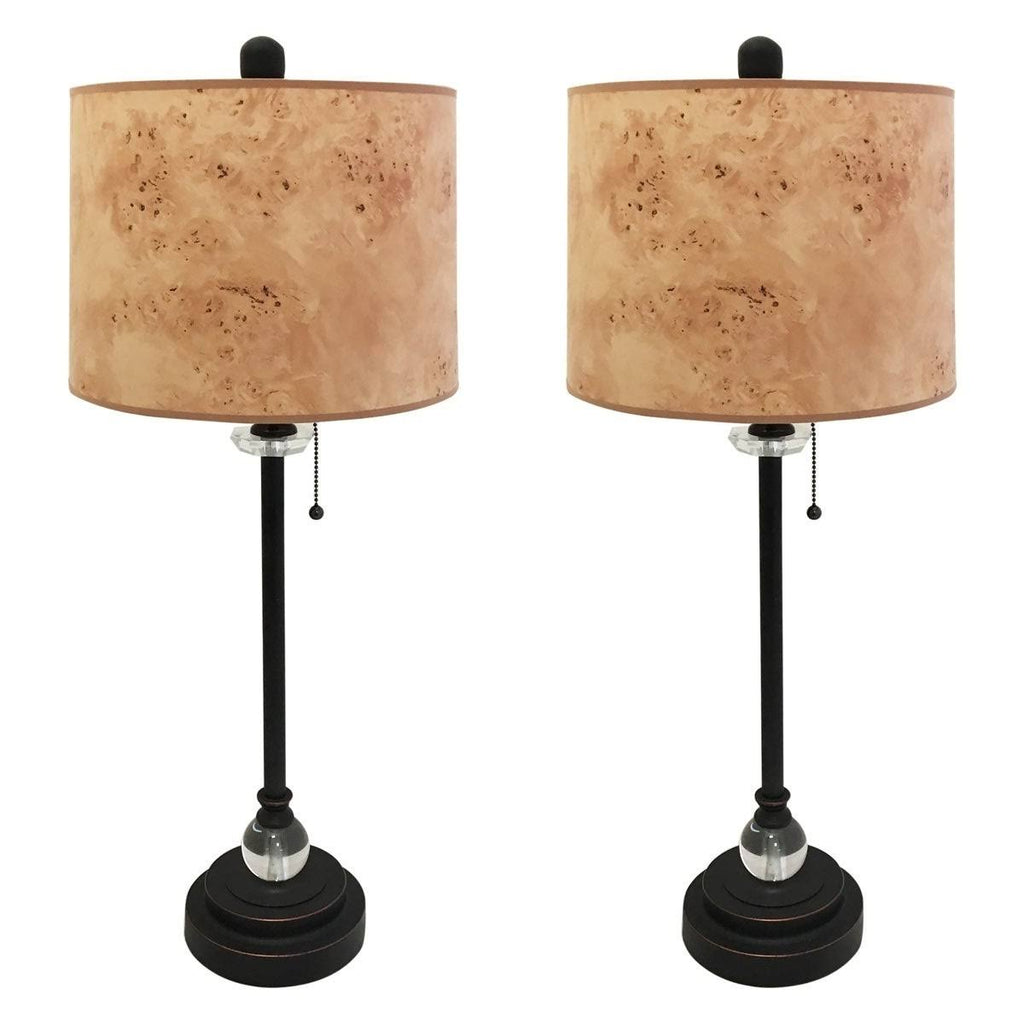 Buffet Lamp with Hardback Lamp Shade, Set of 2 S557405